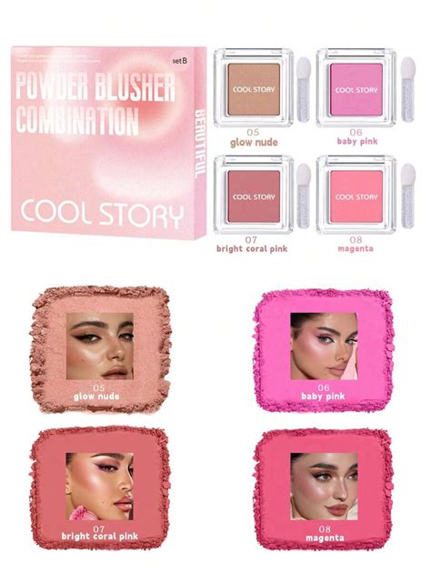 4-Color Blush Palette Set (Group B), For Everyday Makeup | SHEIN USA
