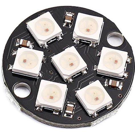 7 bit WS2812 5050 RGB LED Built-in Full Color Driver Colored Light Round