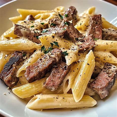 Creamy Steak Pasta 4 Ingredients Easy Delicious