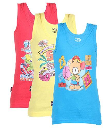 White Moon Printed Vests - Pack of 3 Multicolour : Amazon.in: Fashion