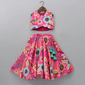 Ethnos Fashion Girls Lehenga Choli Ethnic Wear Floral Print Lehenga ...