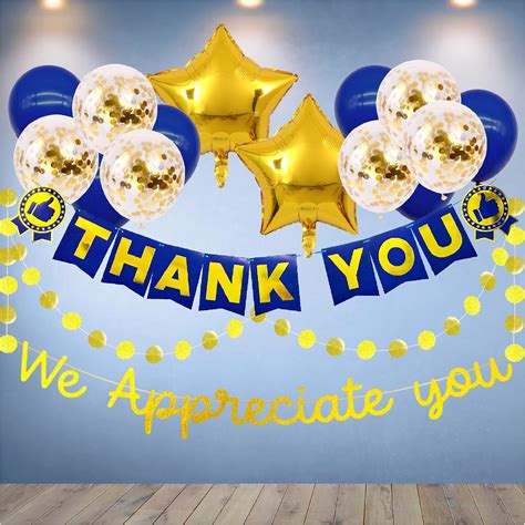 Amazon.com: Thank you Banner We appreciate you Decorations for Office ...