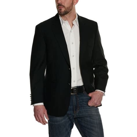 Red Sky Men's Solid Black Western Sports Coat