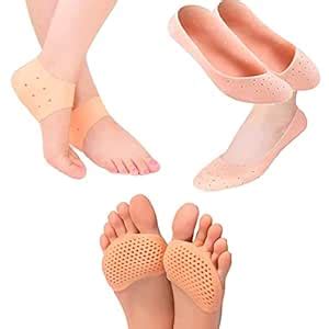 Dlala Silicone Gel Heel Pad Socks for Heel Swelling Pain Relief, Anti ...