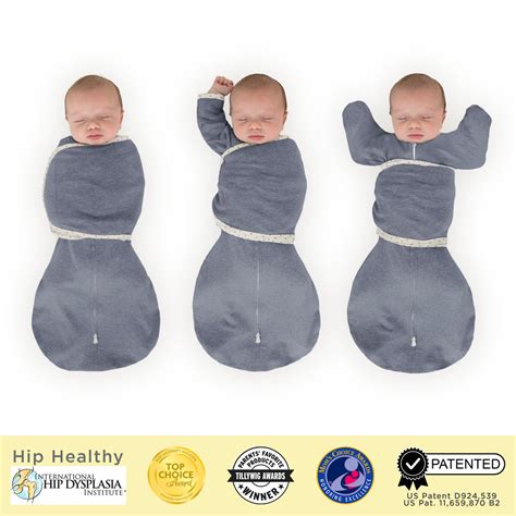 Omni Swaddle Sack with Wrap - Arms Up Sleeves & Mitten Cuffs, Heathere – SwaddleDesigns