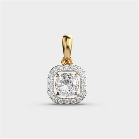 Radiant Diamond Halo Pendant