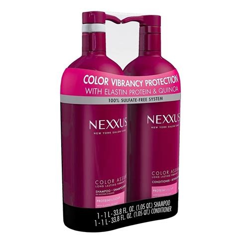 Nexxus Color Assure Shampoo and Conditioner Protein Fusion 33.8 FL OZ - Extend Vibrant Hair ...