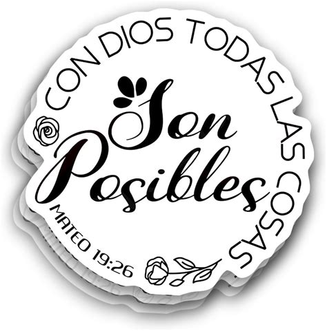 Pegatina Mateo 19 26 Con Dios Todas Las Cosas Son Posibles – Yaxa Colombia