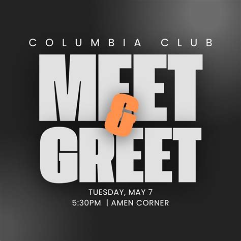 We cordially invite you to join us at the Columbia Club for a Meet ...