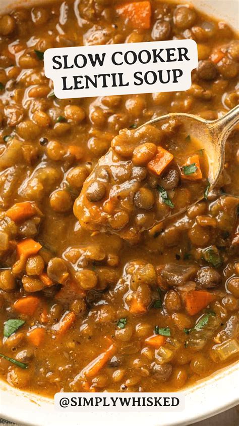 Hearty Slow Cooker Lentil Soup