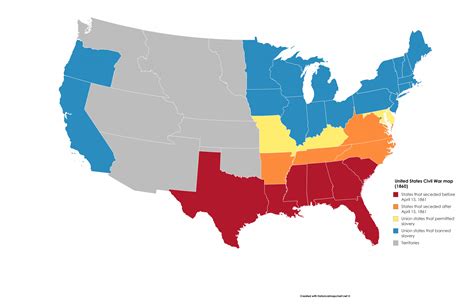 A Nation Divided: US Map Before Civil War