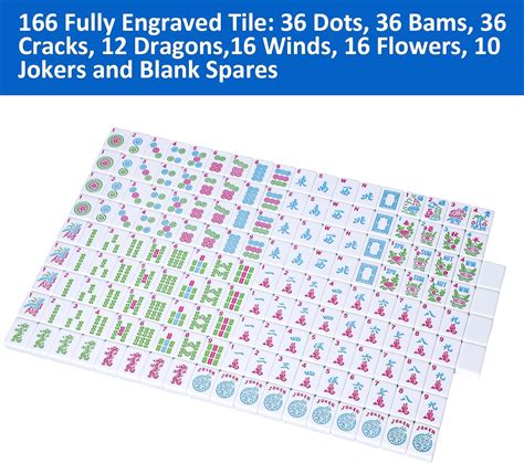 Jongyance American Mahjong Tile Set(Tiles Only, Racks Not India | Ubuy