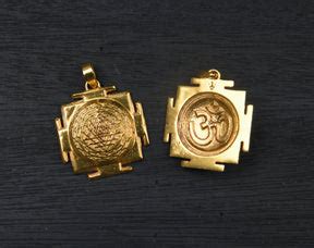 Sri Yantra Gold Plated Pendant – Totapari