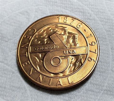 Colorado Centennial 1876-1976 U.S. Denver Mint Medal Uncirculated Token ...