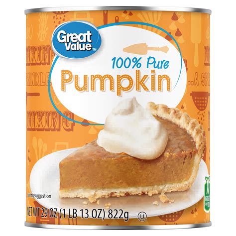 Great Value 100% Pure Canned Pumpkin 29 oz - Versatile and Nutritious ...
