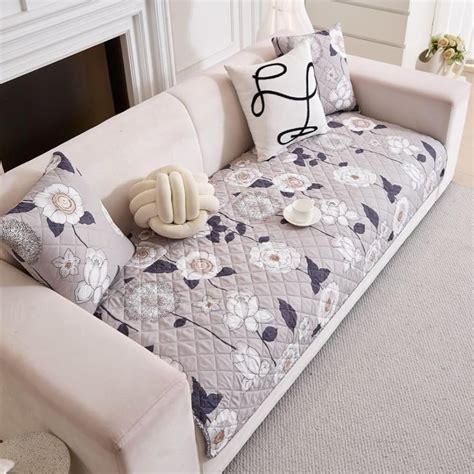 HOMETHREADS Premium Korean Style Cotton Sofa Seat Cover – Breathable ...