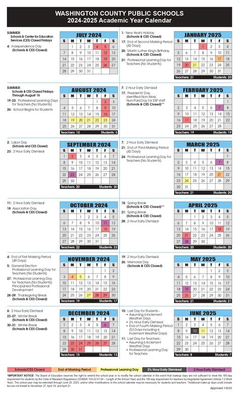 Washington County School District Calendar 2025 - School District Calendar