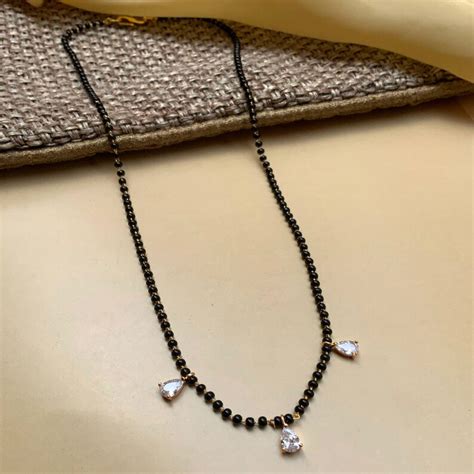 Buy Gold Diamond Mangalsutra Gold Plated Mangalsutra Cz Drop Online in ...