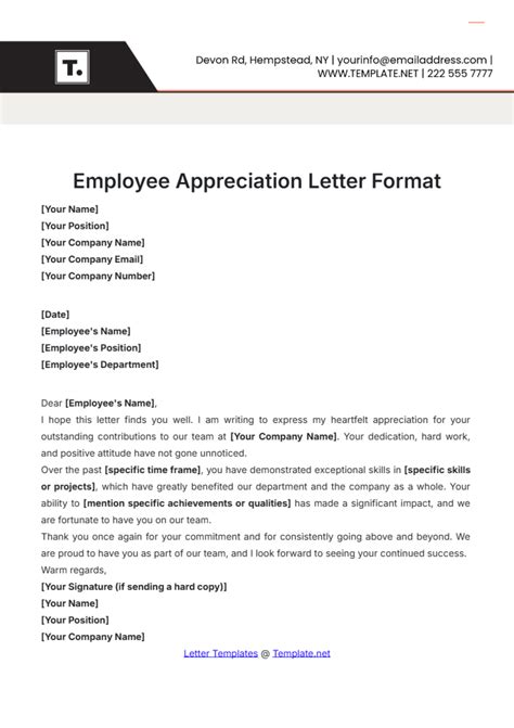 Free Employee Testimonial Letter Template to Edit Online