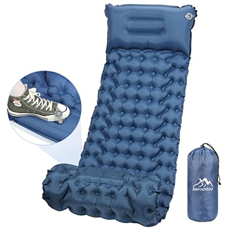 Materassino Gonfiabile Da Campeggio QPAU 12cm - Con Pompa A Pedale Incorporata, Impermeabile, 2 Posti - Foto 13