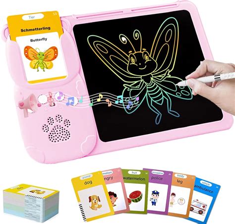 BAREPEPE Plastic 112 Talking Flash Cards LCD Writing Tablet for 3-8 ...