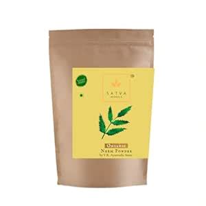 Satva Herbals Natural Neem Leaves Powder for Clear Skin, Neem Powder ...