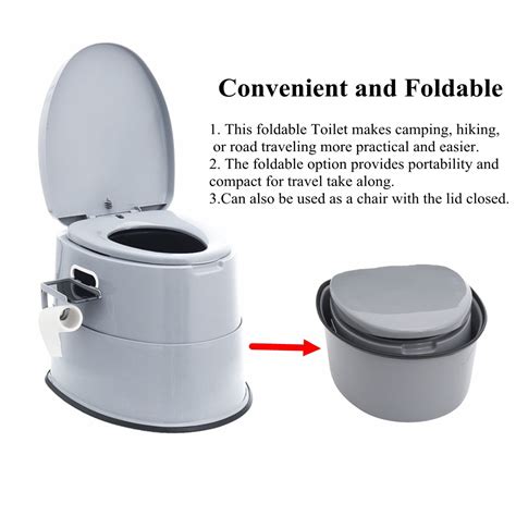 Buy 16'' Height Portable Toilet Commode W/ Removable Toilet Paper and ...
