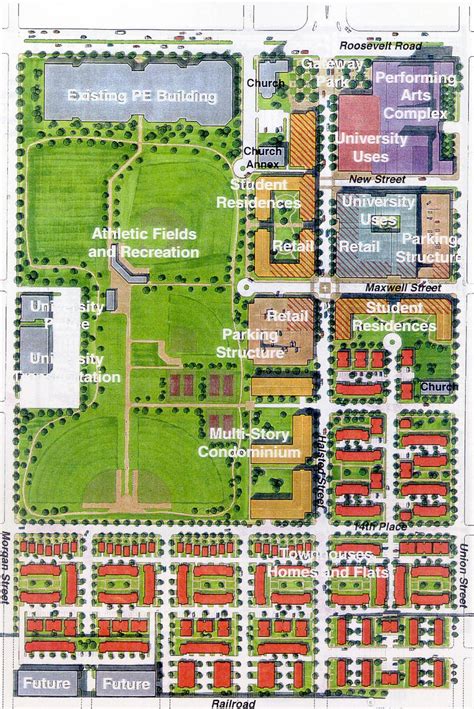 Mapa Del Campus De La Universidad De Illinois Ubicaciones Y