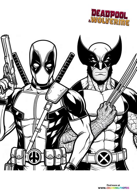 Deadpool Coloring Pages Free Printable