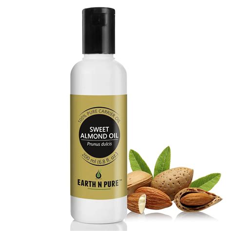 Earth N Pure Sweet Almond Oil (Badam Oil) Cold Pressed, Therapeutic ...