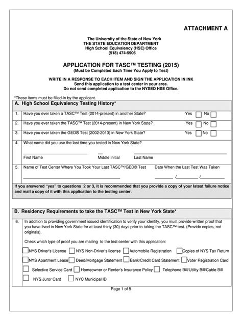 Fillable Online ATTACHMENT A The University of the State of New York ...