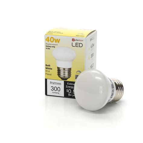 Utilitech 40-Watt EQ LED Bulged Soft White Dimmable Flood Light Bulb at ...