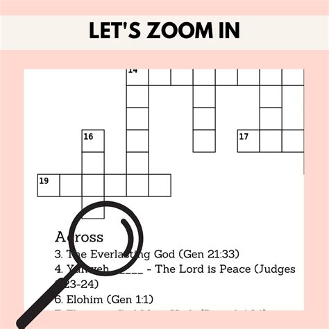 Names of God Crossword Puzzle, Printable Crossword for Kids and Adults ...
