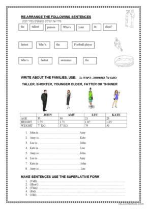 Compraretive Worksheet 的图像结果