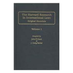 Buy Harvard Research in International Law: Original Materials Book ...