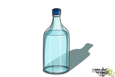 How to Draw a Water Bottle - DrawingNow