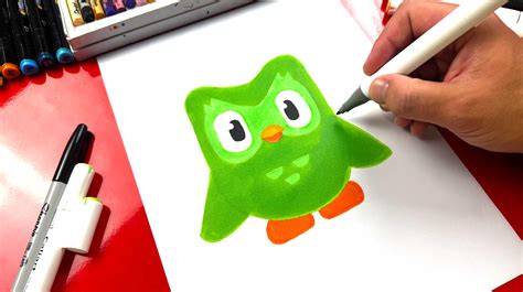 How To Draw Duo The Owl From Duolingo - Art For Kids Hub — Free Drawing Lessons for Kids