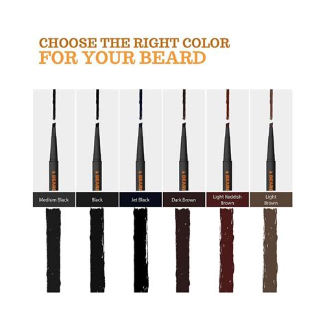 Buy Beard Pen Filler - Black 5 Pack - Barber Styling Pencil with Brush ...