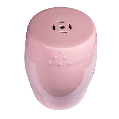 Legend of Asia Blush Porcelain Garden Stool | Wayfair