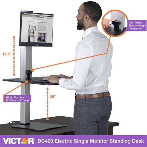 VICTOR DC400 Electric Standing Desk,28"W- Buy Online in India at ...