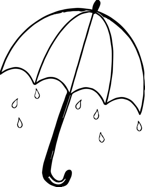 Printable Umbrella Coloring Page - Printable Word Searches