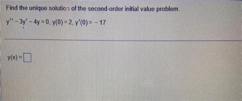 Image result for 2nd Order Initial Value Problem