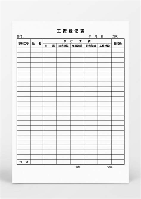 工资表表格Excel模板下载_熊猫办公