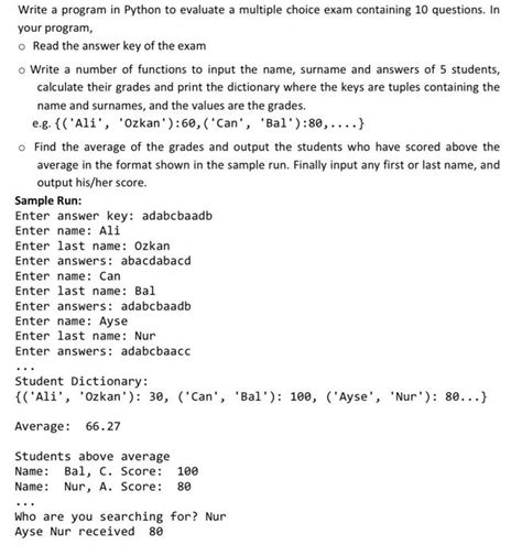 Image result for Python Multiple Choice Grading Program