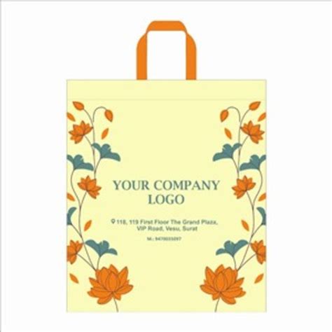 Lotus Design Loop Handle Non Woven Shopping Bag