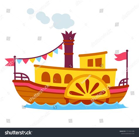 1,021 Steam Boat Drawing Images, Stock Photos, 3D objects, & Vectors ...