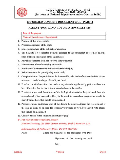 Image result for Consent Form Examples
