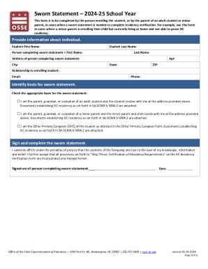 Fillable Online osse dc student registration form 2024-2025 Fax Email ...