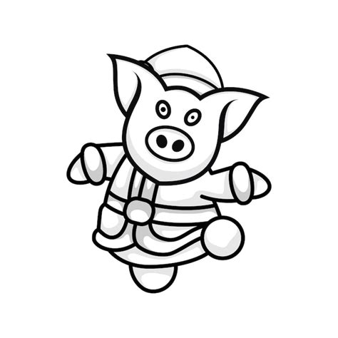 Banner pig black white Images - Free Download on Freepik