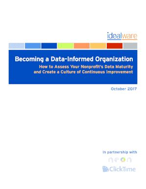 Fillable Online Becoming a Data-Informed Organization Fax Email Print ...